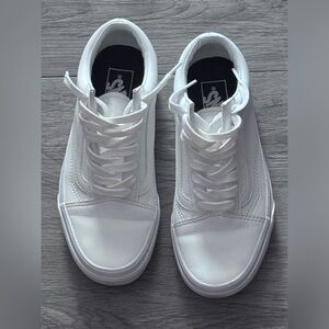 White on white vans